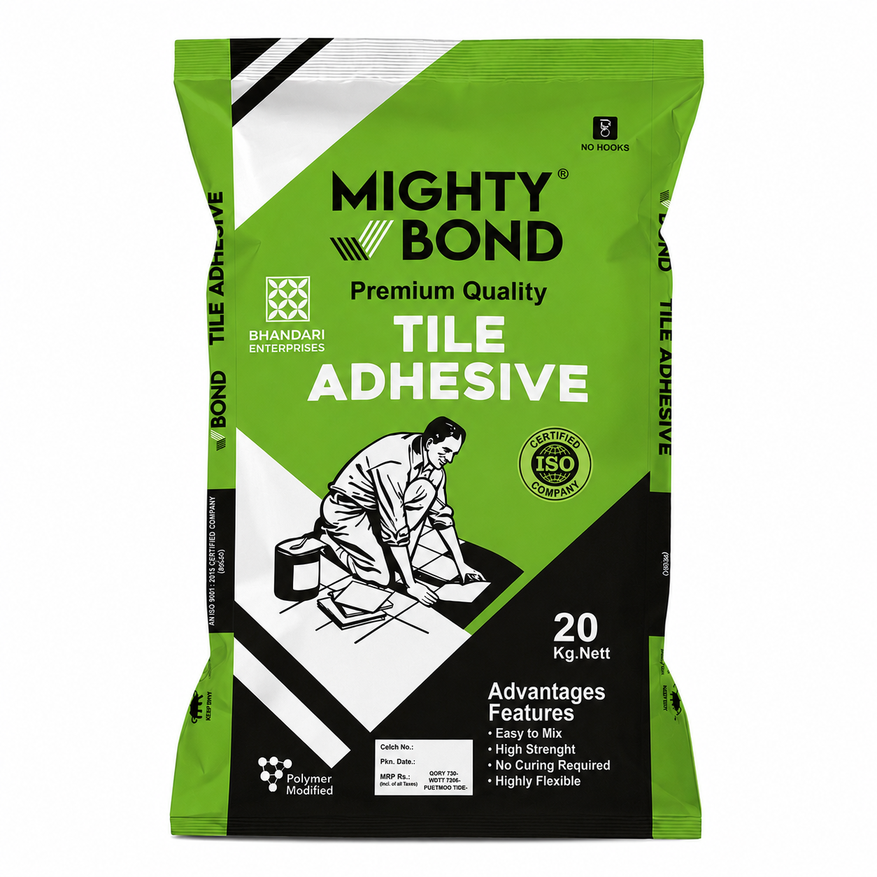 Mighty Bond premium quality tile adhesive 20 kg green pack