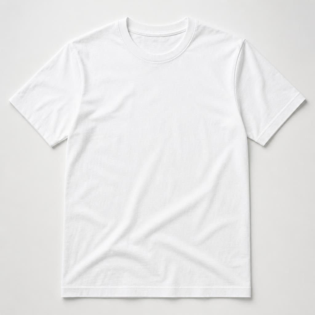 White cotton t-shirt with the Primo Fixx logo printed on the left chest